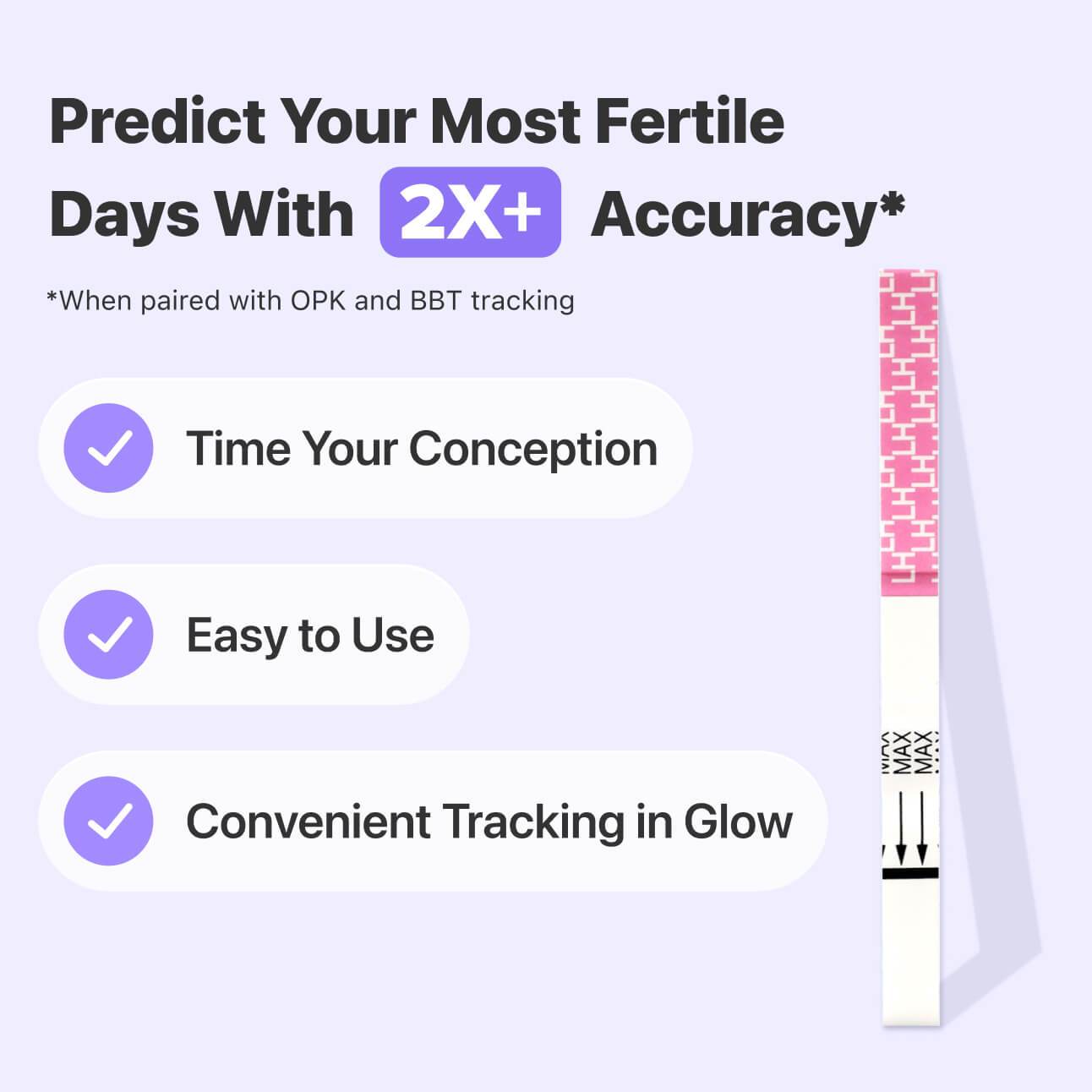 Glow Ovulation Test Strips (25 Ct) | Easy Use, High Accuracy