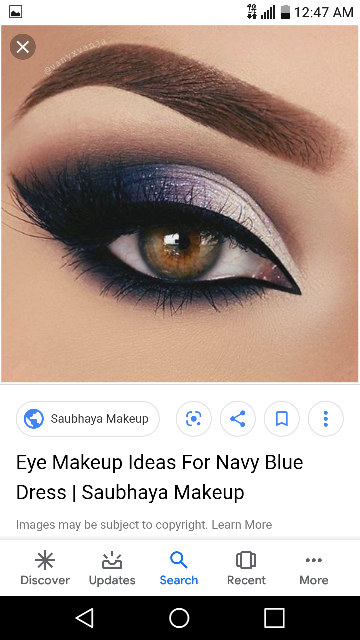 What eye make up with navy blue dress my dress is at the bottom