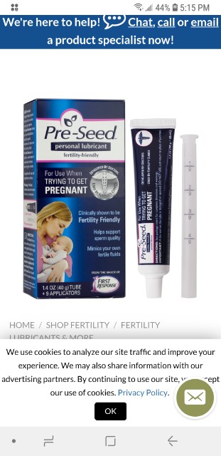 Pre seed lubricant